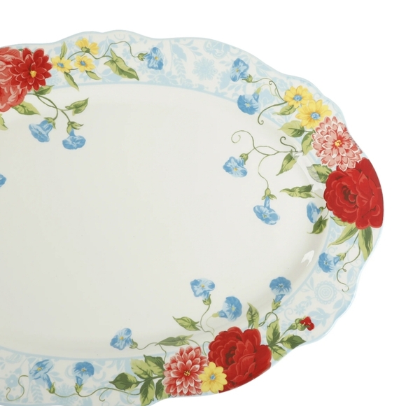 ❤️ New Pioneer Woman Sweet Rose 21" Oval Serving Platter - Picture 4 of 7